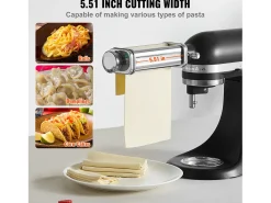 Rodillo para Massa SucceBuy Accesorio para Masa para Mezcladora KitchenAid, Rodillo en Hoja de Acero Inoxidable