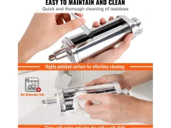 Rodillo para Massa SucceBuy Accesorio para Masa para Mezcladora KitchenAid, Rodillo en Hoja de Acero Inoxidable
