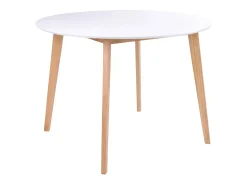 Ronde tafel VOJENS – Scandinavische elegantie en alledaagse gezelligheid-Color Blanco