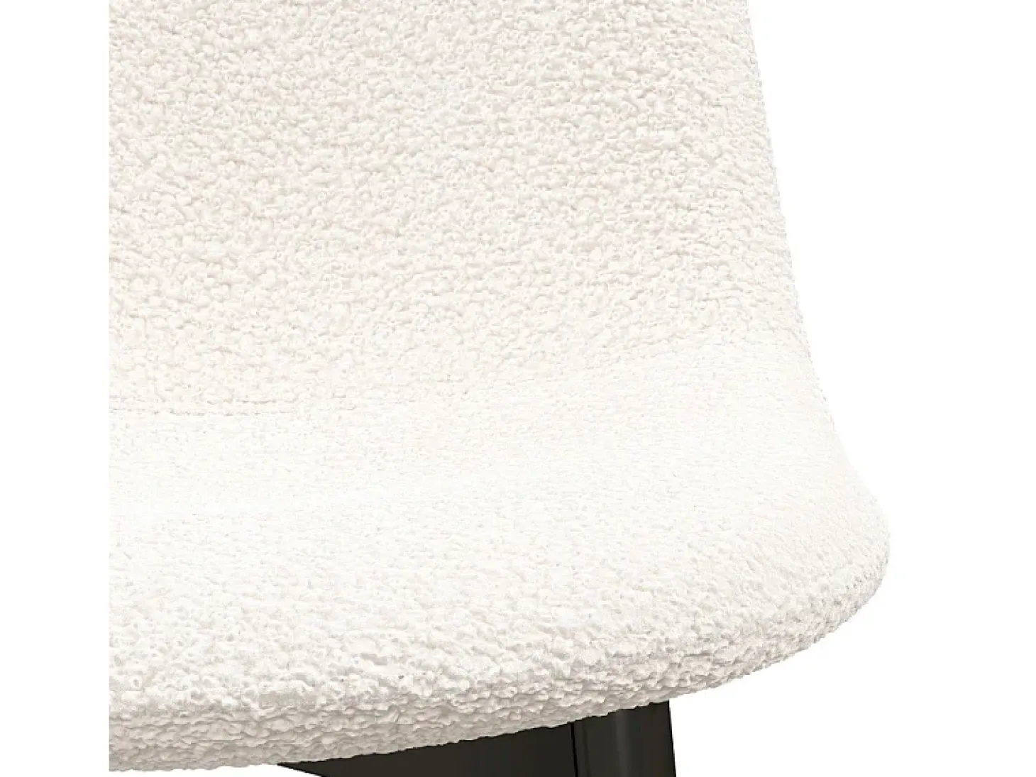 SALLY-Silla de tejido rizado crema con patas de metal (x4)