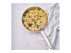 Sartén de acero inoxidable COSY & TRENDY DAILY Ø24 cm, para todo tipo de fuegos incluyendo inducción, fondo de aluminio, compatible con horno y lavavajillas