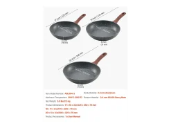 Sartén de Aluminio SucceBuy, 3 Piezas de 25/28/32,5 cm, Sartén Antiadherente Preacondicionada con Mango Resistente al Calor, para Gas, Eléctrica, Gris