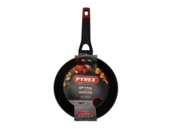 Sartén honda Óptima + Pyrex aluminio forjado negro Ø28 cm
