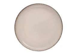 Servicio de vajilla, platos, platos, de porcelana - 18 piezas - color crema- SANCHA