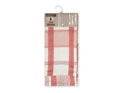Set de 2 paños de cocina en algodón PAELLA rosa, jacquard 50x70 cm