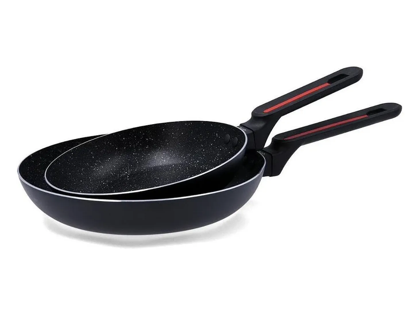 Set de 2 sartenes Tentación Quid aluminio prensado negro Ø20/Ø24 cm