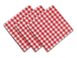 Set de 3 servilletas de tela 45x45 cm VICHY, por Soleil d'Ocre