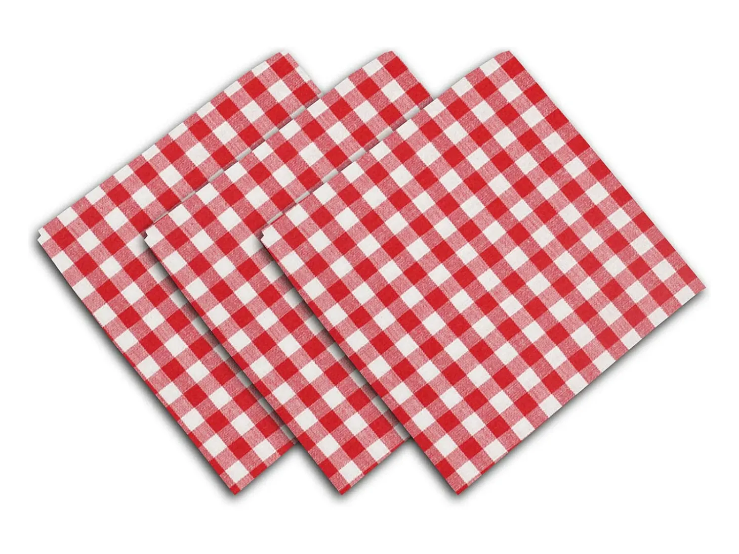 Set de 3 servilletas de tela 45x45 cm VICHY, por Soleil d'Ocre
