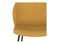 Set de 2 sillas amarillas en tejido bouclé con patas de metal - Groom