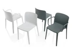 Set de 4 Sillas blanca de interior/exterior TIMMY
