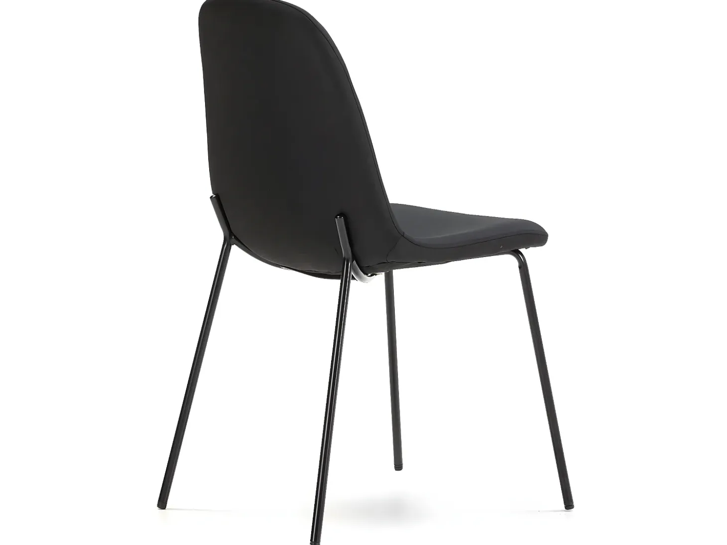 Set de 2 sillas Comedor Brenda tapizadas Negro, 44 x 54 x 85 cm