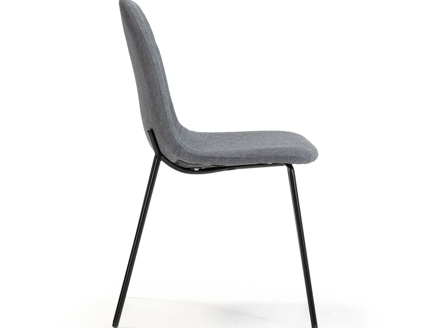 Set de 2 sillas Comedor Brenda tapizadas Gris, 44 x 54 x 85 cm