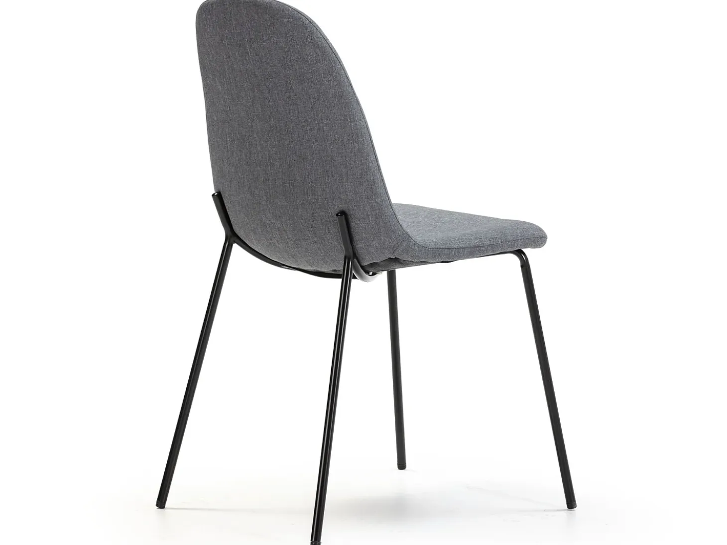 Set de 2 sillas Comedor Brenda tapizadas Gris, 44 x 54 x 85 cm