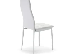 Set de 4 sillas Comedor Chelsea tapizadas Blanco, 42 x 51 x x 97 cm