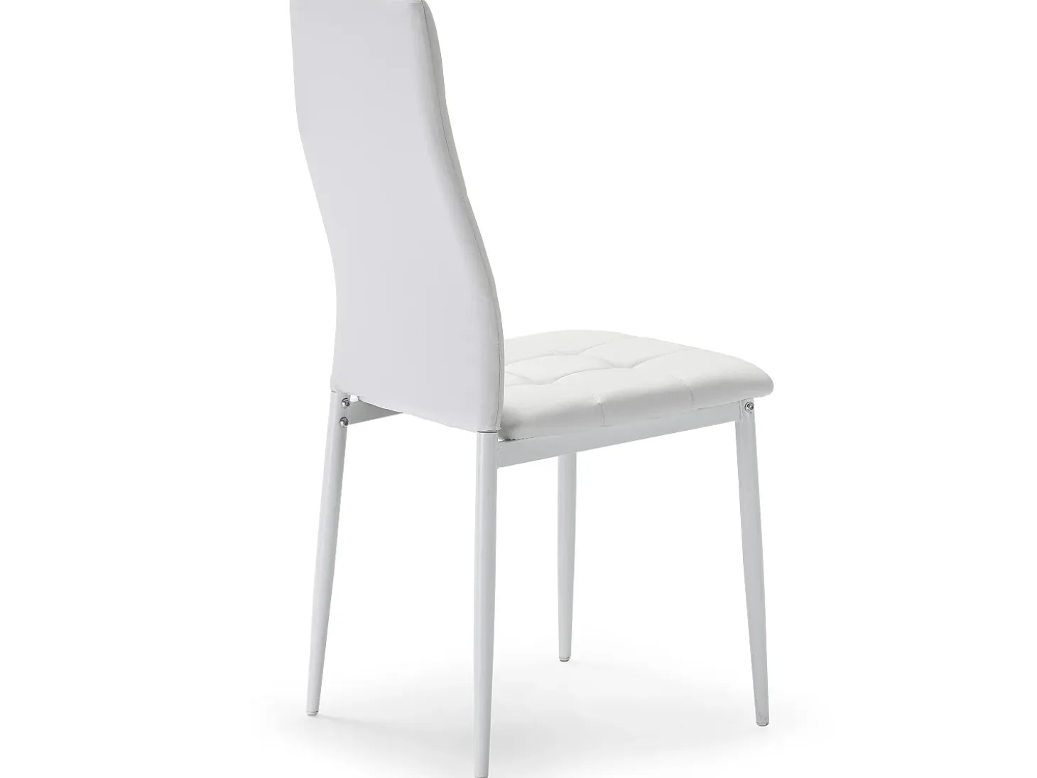 Set de 4 sillas Comedor Chelsea tapizadas Blanco, 42 x 51 x x 97 cm