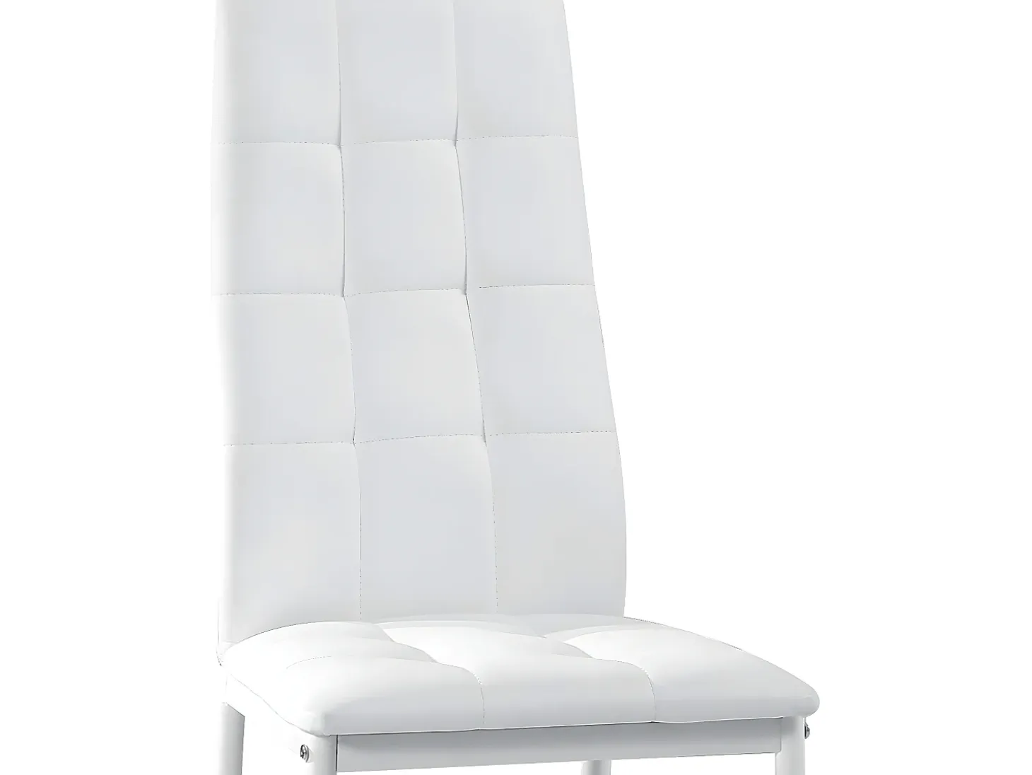 Set de 4 sillas Comedor Chelsea tapizadas Blanco, 42 x 51 x x 97 cm