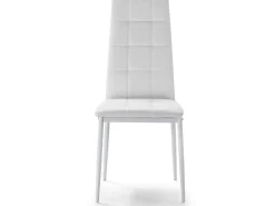 Set de 4 sillas Comedor Chelsea tapizadas Blanco, 42 x 51 x x 97 cm