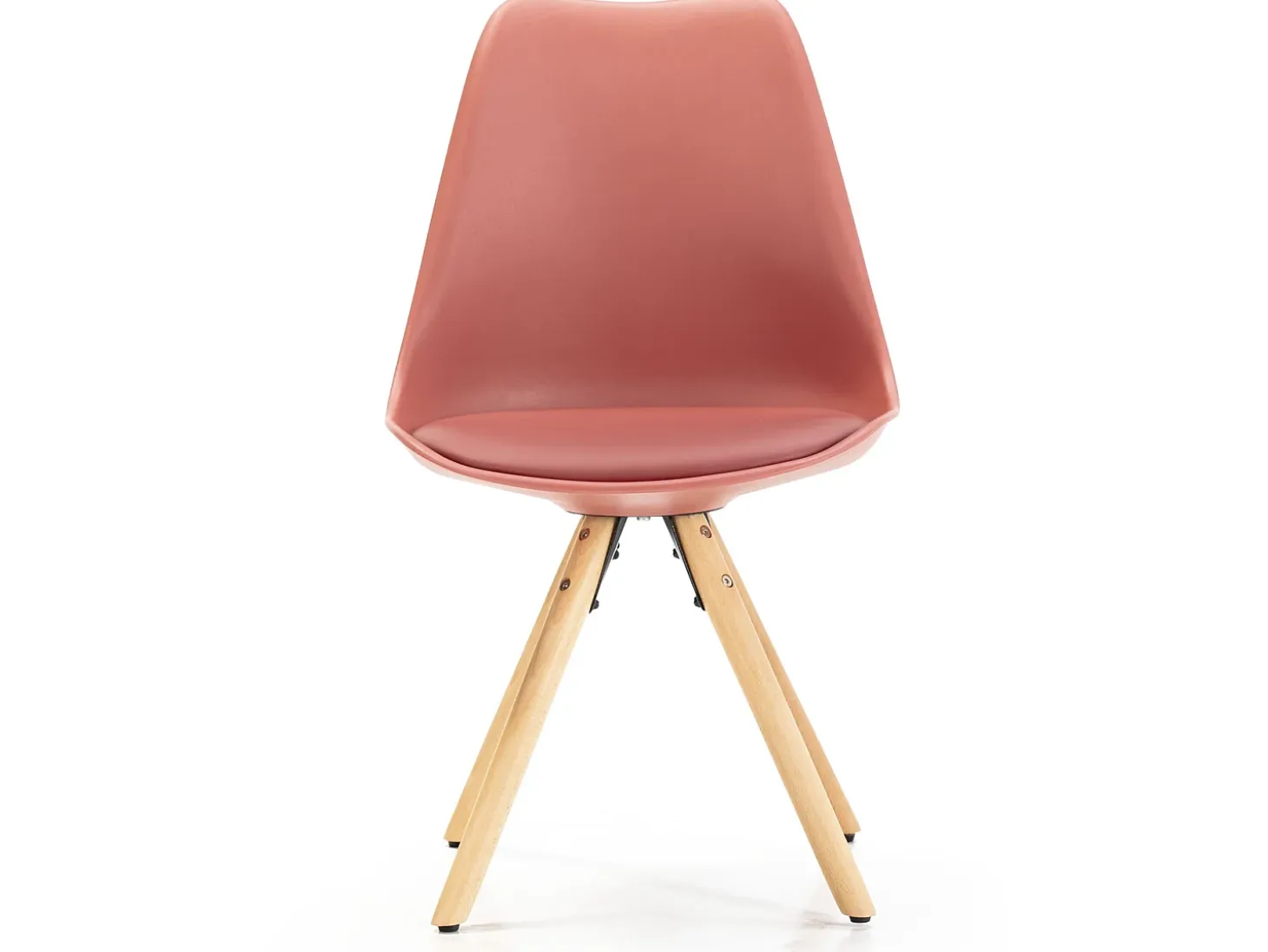 Set de 2 sillas Comedor Jeff Estilo nórdico Rojo, 54 x 49 x 84 cm
