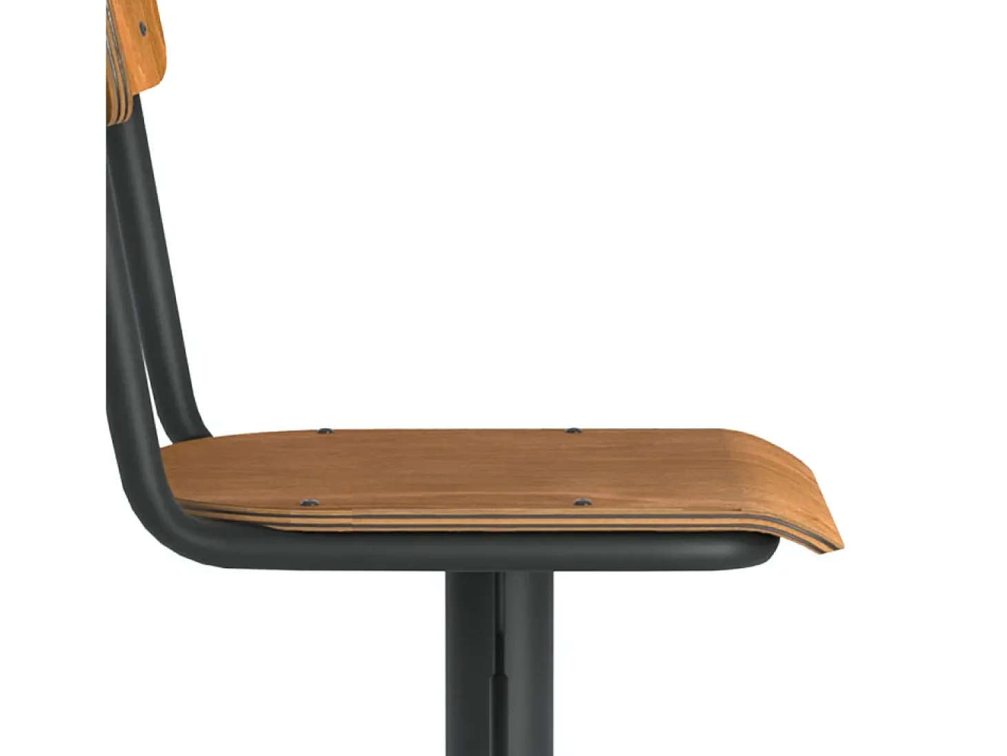 Set de 2 sillas de bar ajustables 60/80 cm en madera oscura - Clem