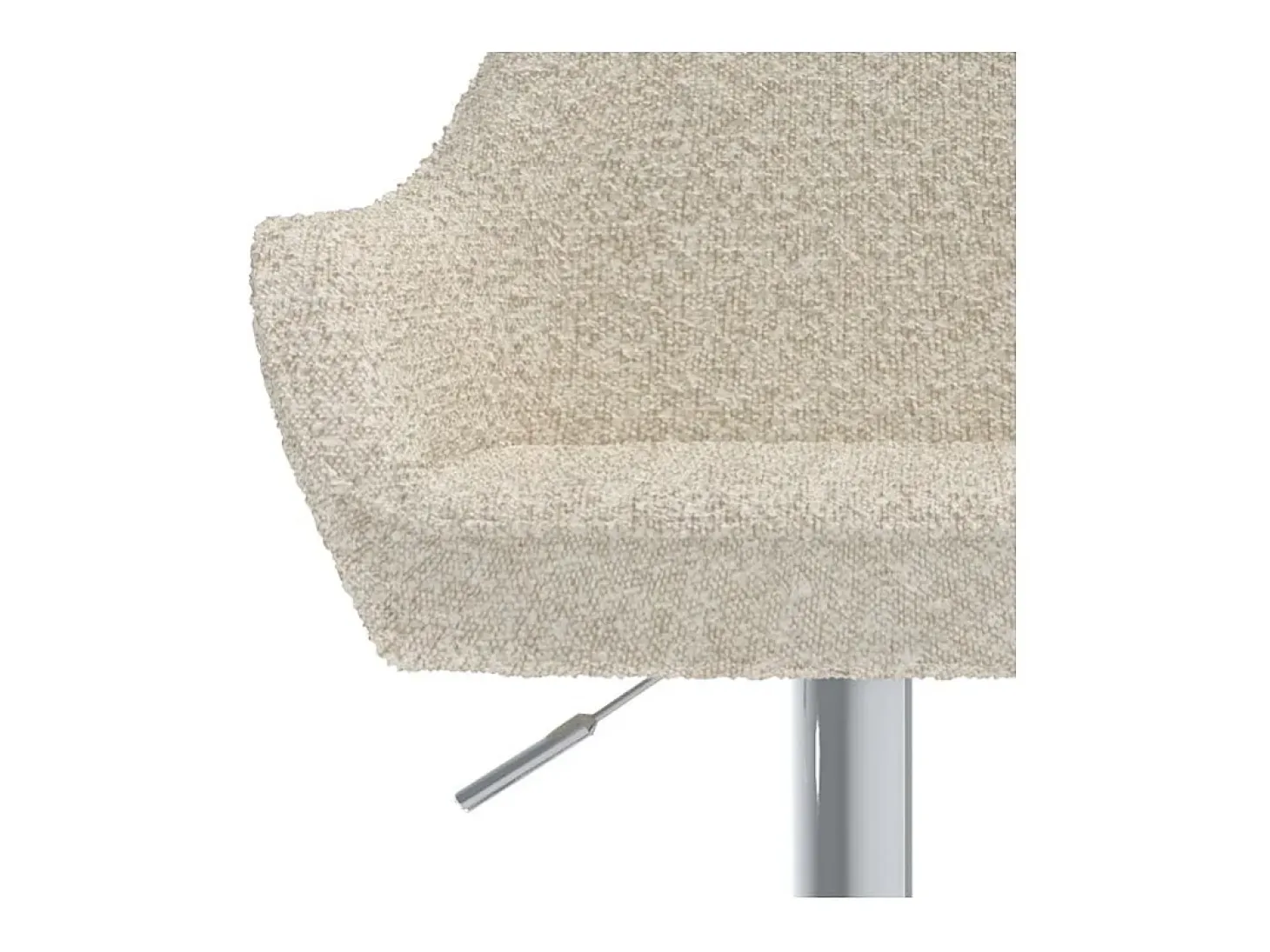 Set de 2 sillas de bar blancas efecto bouclé lana 63/83 cm - Adam