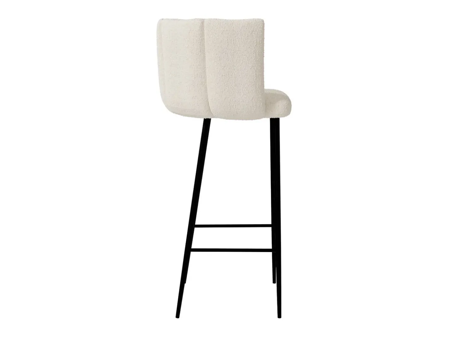 Set de 2 sillas de bar de tela rizada beige 75 cm - Rosy