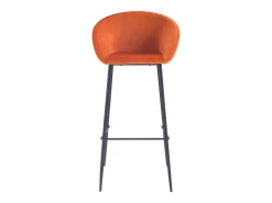 Set de 2 sillas de bar de terciopelo naranja 75 cm - Marquise