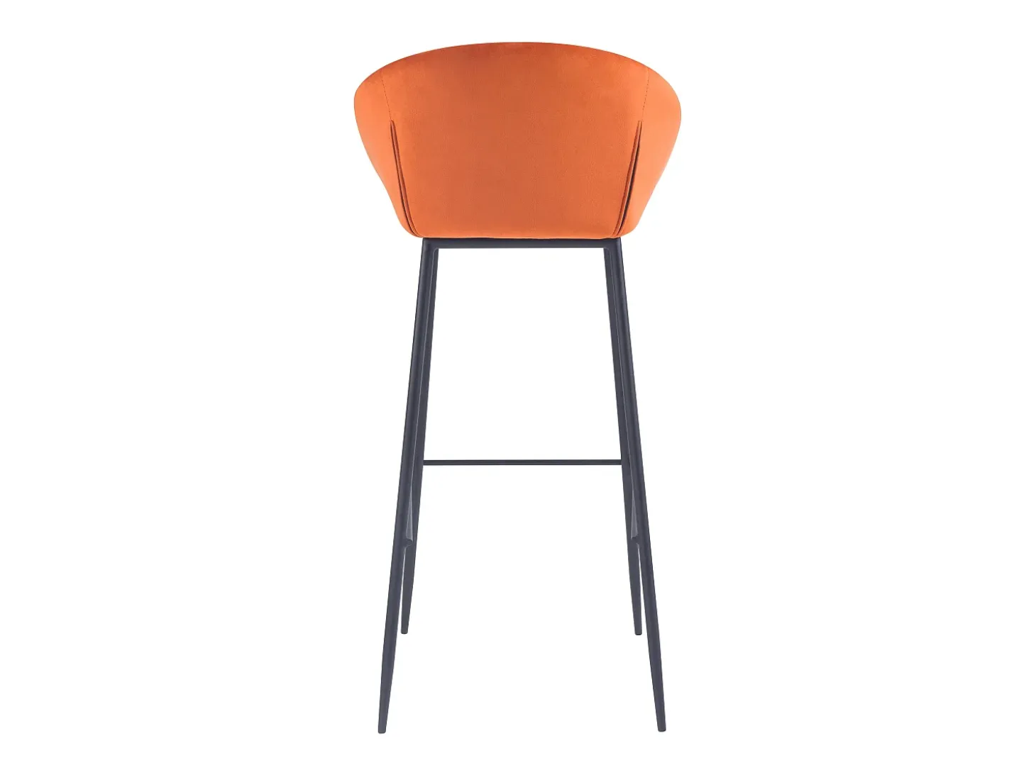 Set de 2 sillas de bar de terciopelo naranja 75 cm - Marquise