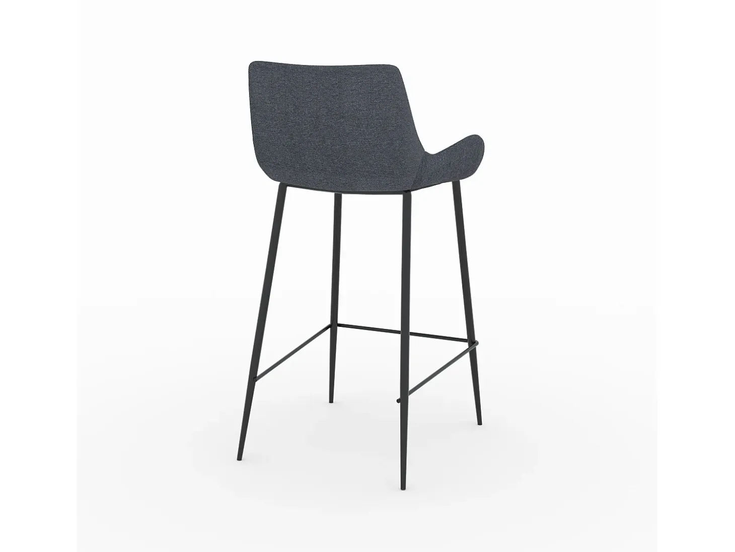 Set de 2 sillas de bar de tela gris 65cm - Pirata