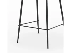 Set de 2 sillas de bar de tela gris 65cm - Pirata