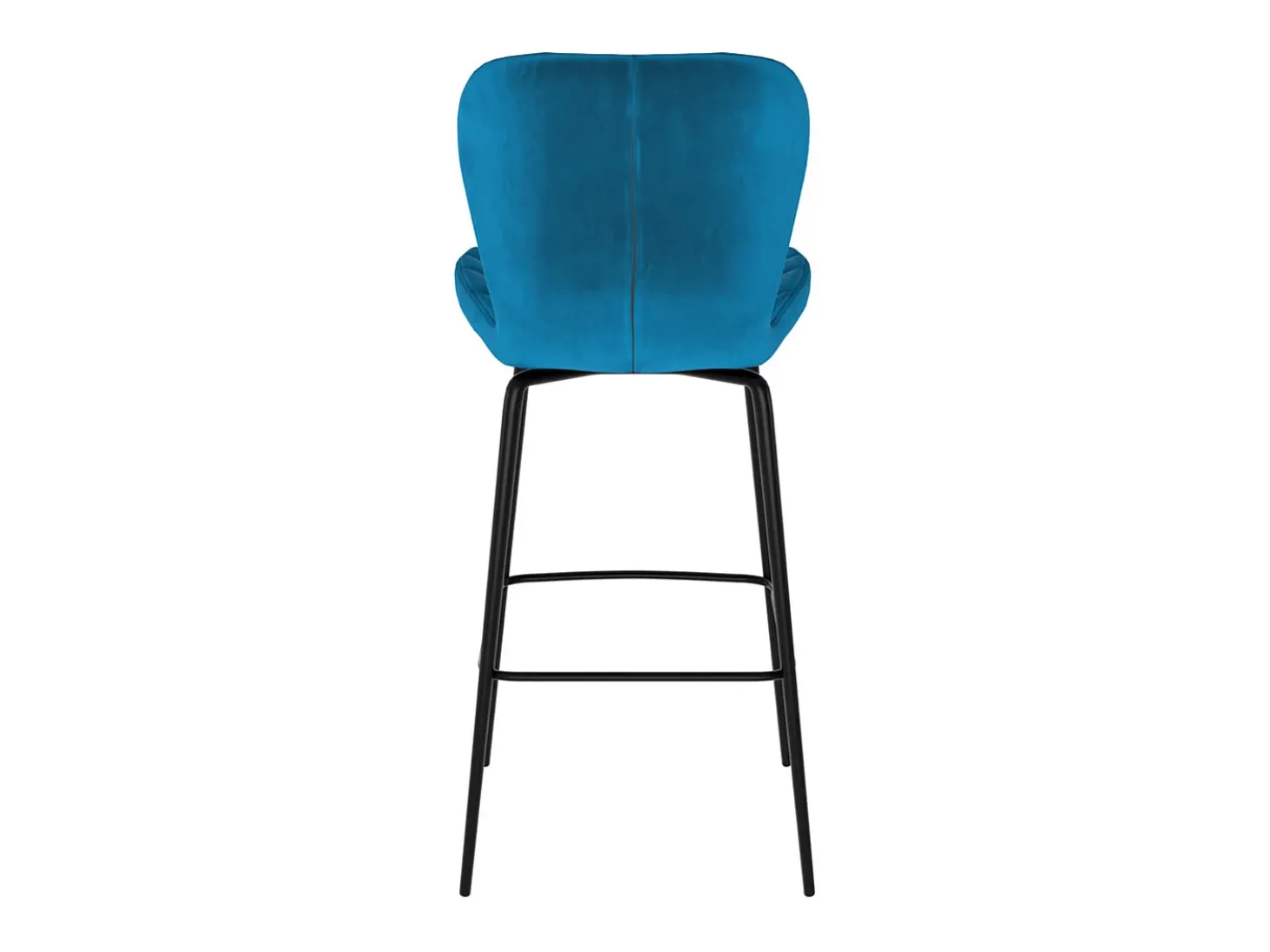 Set de 2 sillas de bar de terciopelo azul 75 cm - Mazzia