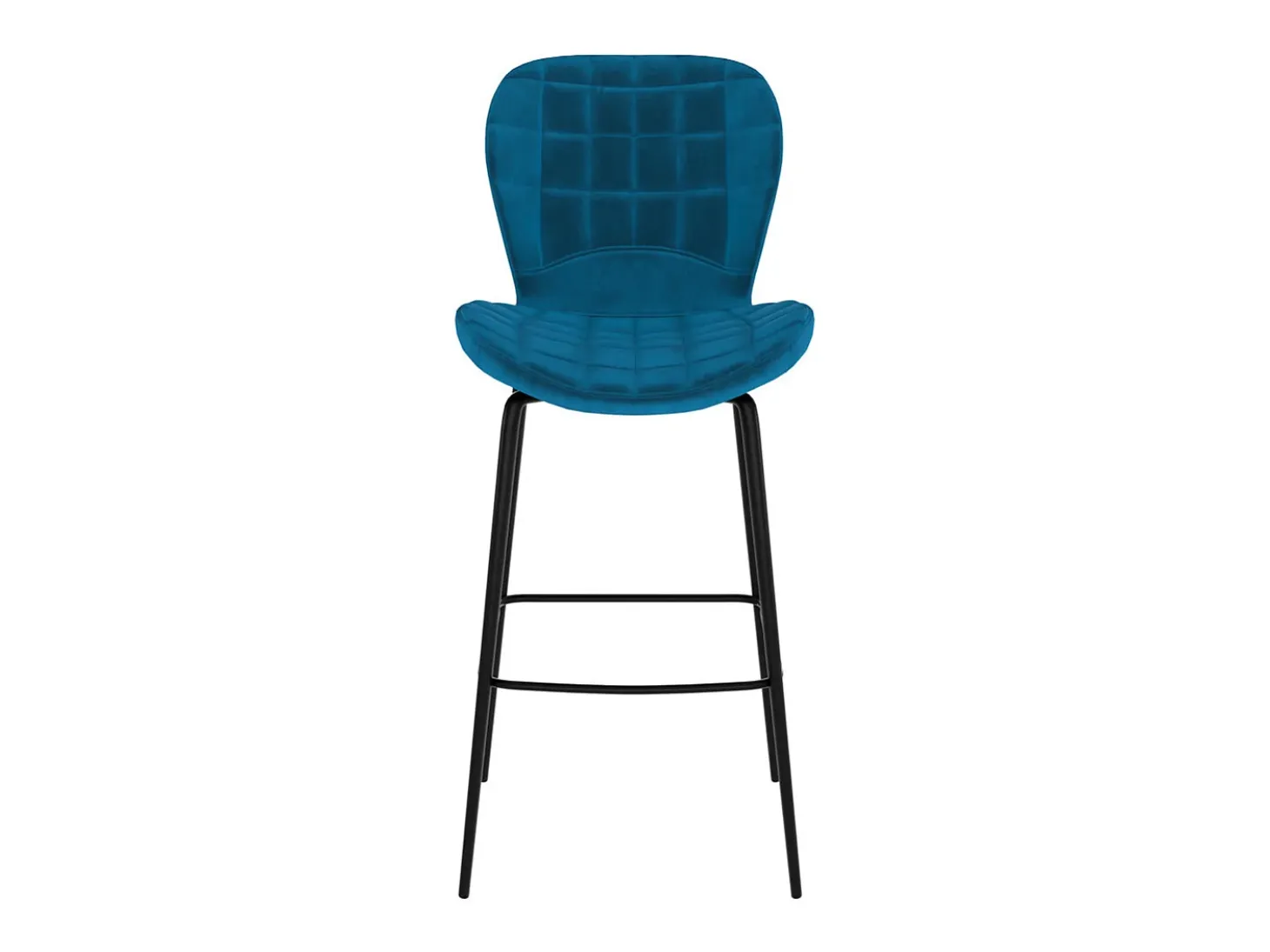 Set de 2 sillas de bar de terciopelo azul 75 cm - Mazzia