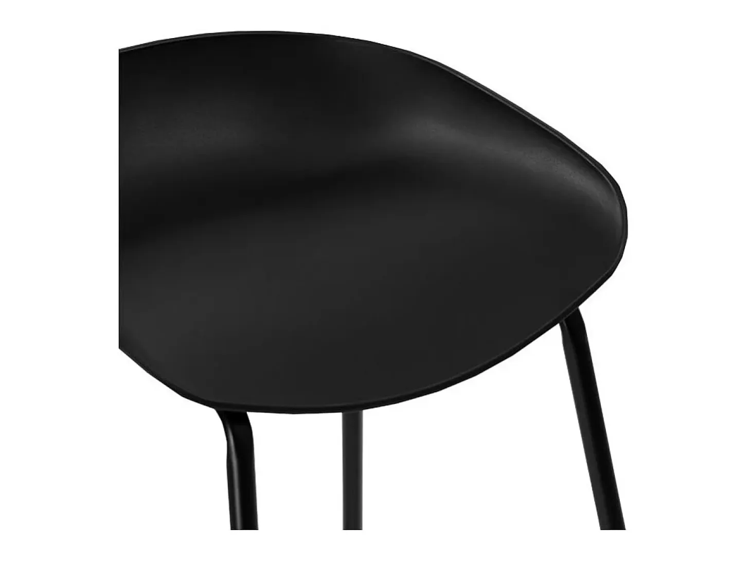 Set de 2 sillas de bar de plástico negro 76 cm - Yoshi