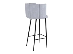 Set de 2 sillas de bar de terciopelo gris claro 75 cm - Rosy