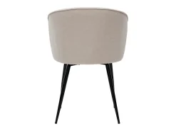 Set de 2 sillas de diseño tejido efecto aterciopelado beige SERIF