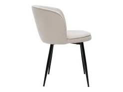 Set de 2 sillas de diseño tejido efecto aterciopelado beige SERIF