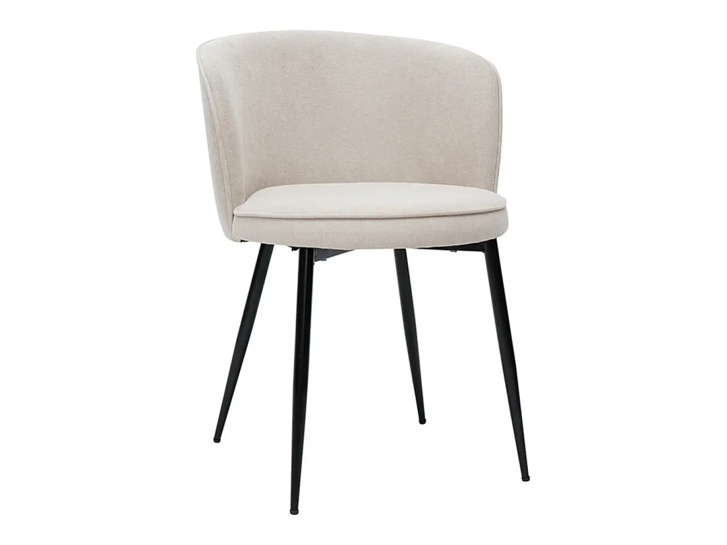 Set de 2 sillas de diseño tejido efecto aterciopelado beige SERIF
