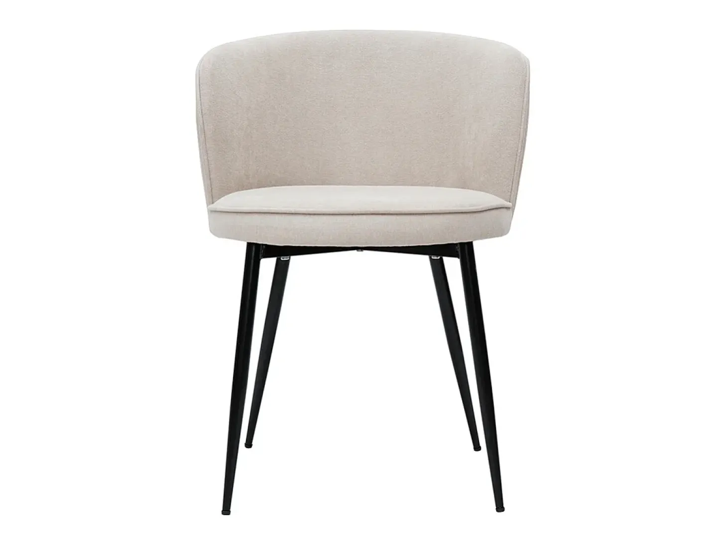 Set de 2 sillas de diseño tejido efecto aterciopelado beige SERIF