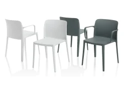 Set de 4 Sillas de interior/exterior TIMMY gris