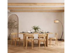 Set de 2 sillas de madera clara - Keno