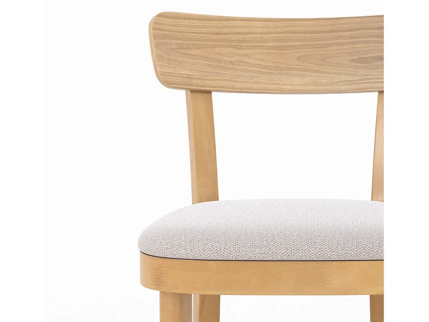 Set de 2 sillas de madera y tela beige - Keno