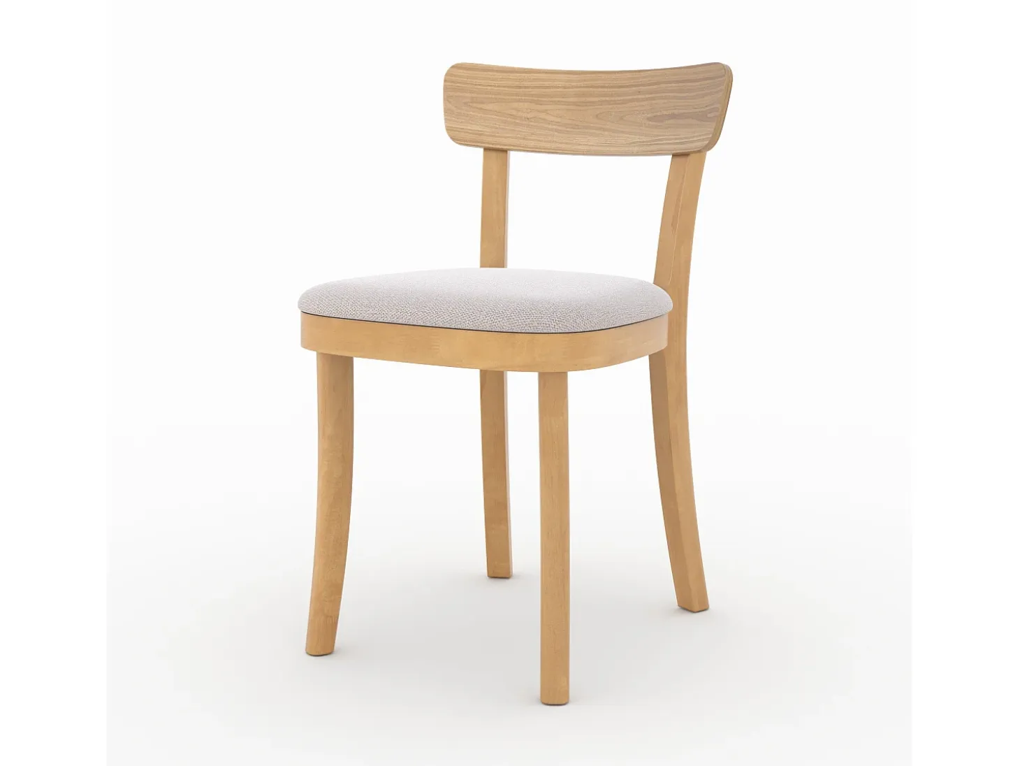 Set de 2 sillas de madera y tela beige - Keno