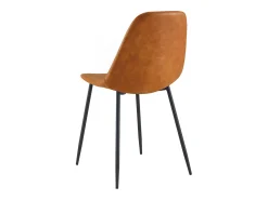 Set de 2 sillas de piel sintética camel - Henrik