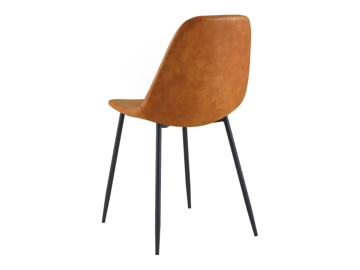Set de 2 sillas de piel sintética camel - Henrik