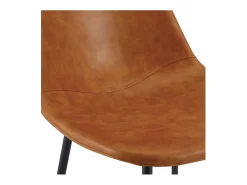 Set de 2 sillas de piel sintética camel - Henrik
