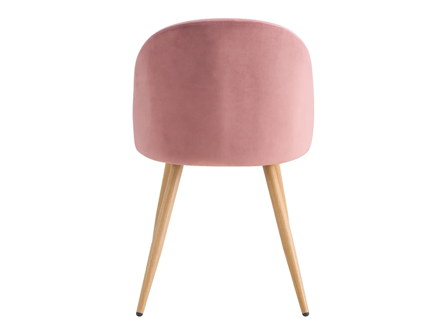 Set de 2 sillas de terciopelo rosa con patas de metal - Cozy