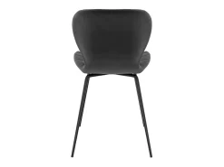 Set de 2 sillas de terciopelo negro 75 cm - Mazzia