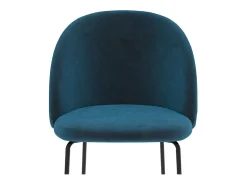 Set de 2 sillas de terciopelo azul oscuro - Karl