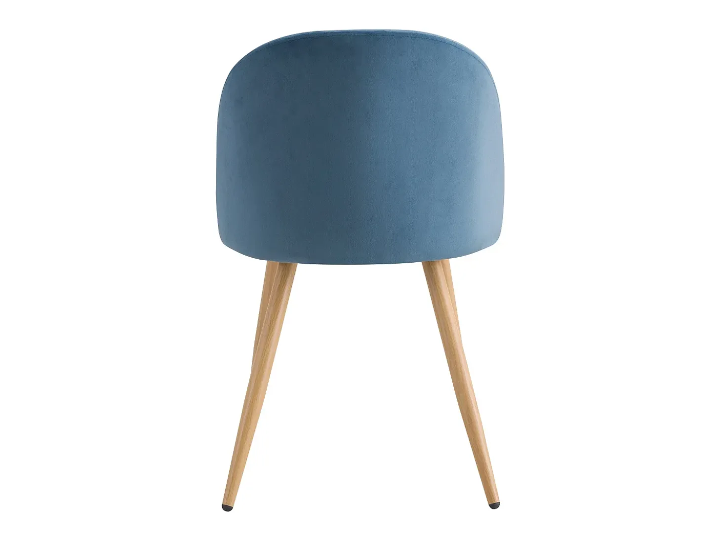 Set de 2 sillas de terciopelo azul con patas de metal - Cozy