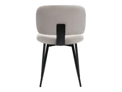 Set de 2 sillas de terciopelo color topo y metal negro ATRIUM
