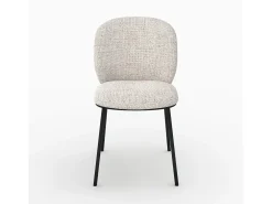 Set de 2 sillas en tejido bouclé beige - Adèle